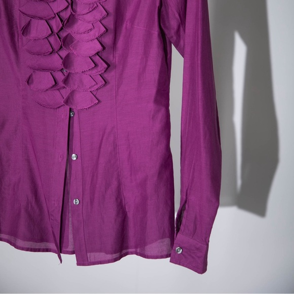 Stunning Ruffled Blouses XS – Available in White (NWT) and Purple (NWOT) - Picture 9 of 11